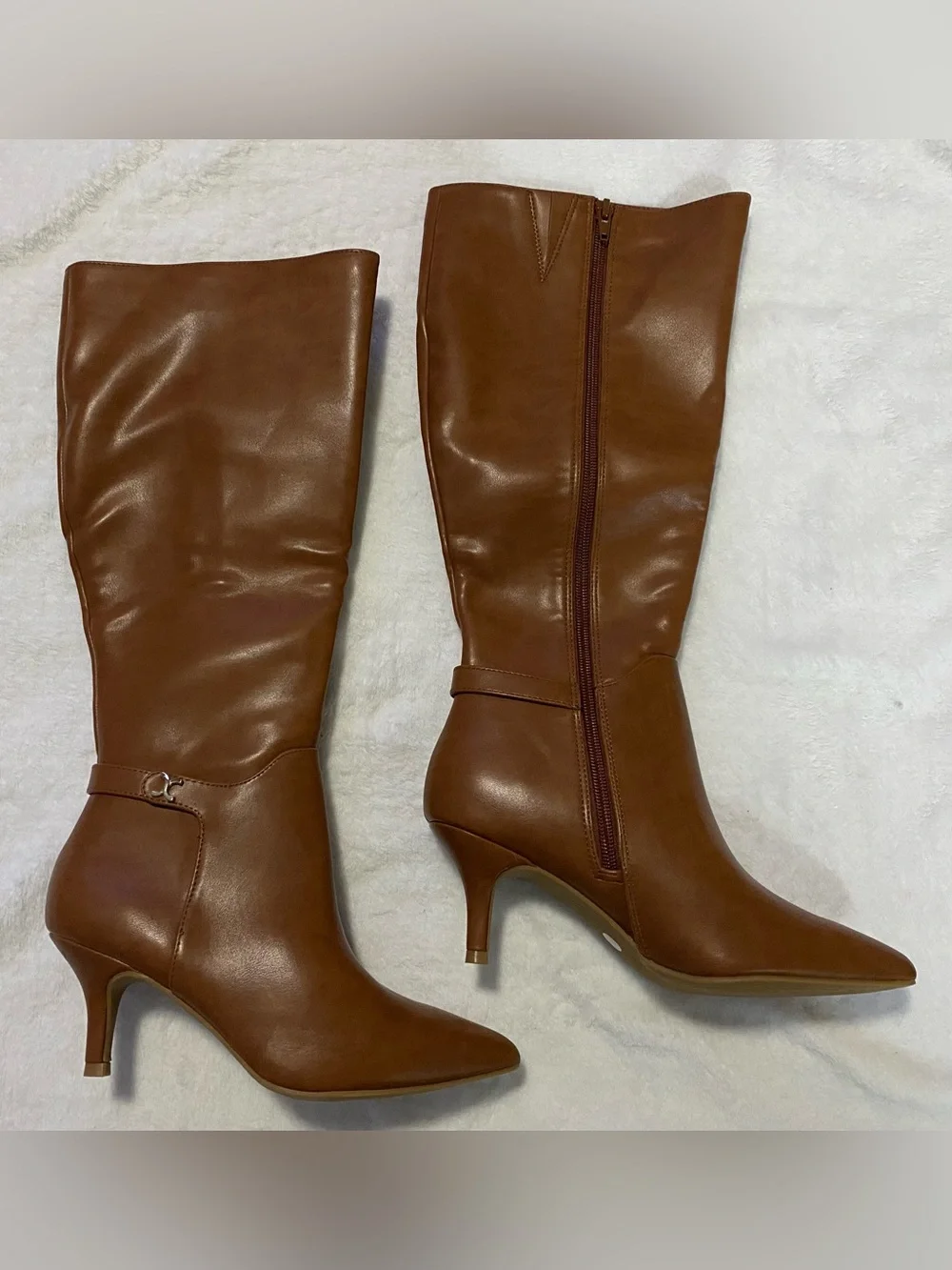 Charter Club Cruelaa Tall Knee-High Boots in Cognac Brown